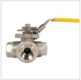 Stainless Steel 3 Way Actuated Ball Valve