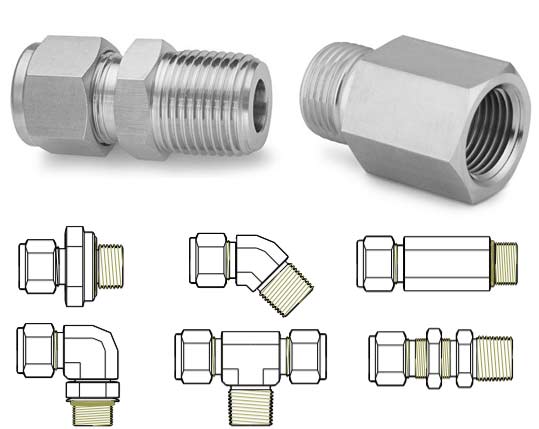 Monel 400 Tube to Male Pipe Thread Monel 400 Tube to Male Pipe Thread